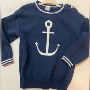 H&M Toddler 18M Navy Blue Anchor Crewneck Sweater